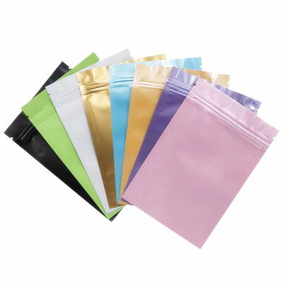 Pencetakan Warna 12 * 18cm Flat Resealable Pouch Bags Aluminium Foil Zip Lock Bag Packaging