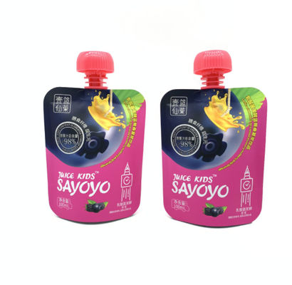 Custom Printing Colorful Juice Liquid Packaging Pouch Bags VMPET Ukuran 200ml
