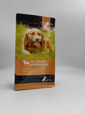 Gravure Printing Aluminium Foil Wet Dog Pet Food Packaging Bag kapasitas 20kg