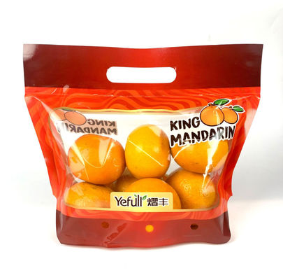 Kantong Kemasan Plastik BOPP PE Anti Kabut Ritsleting Kantong ISO9001 Untuk Buah-buahan