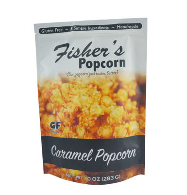 Gravure Printing Popcorn Packaging Pouch 100-300 Mikron Tebal Stand Up Pouch Bags