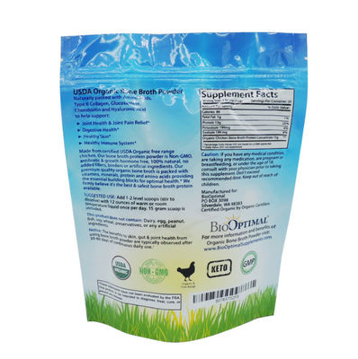 VMPET Biodegradable Stand Up Food Packaging Bag Pouch Gravure Dicetak