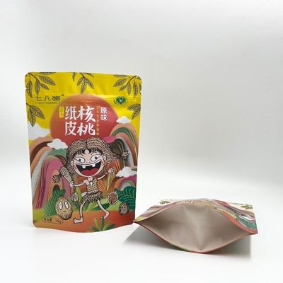 Kacang Makanan Aluminium Foil Stand Up Zipper Packaging Pouch Bag Multi Ukuran