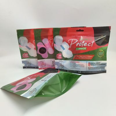 Tas Kemasan Plastik Cetak Kustom Dari Kunci Ritsleting Pembalut Wanita Dan Lubang Euro Di Atas
