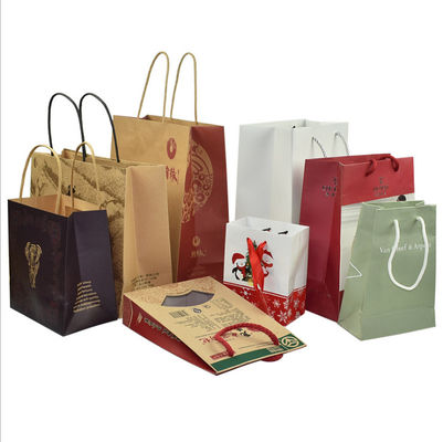 310 * 110 * 420mm gravure custom print paper carry bag dengan pegangan Twisted