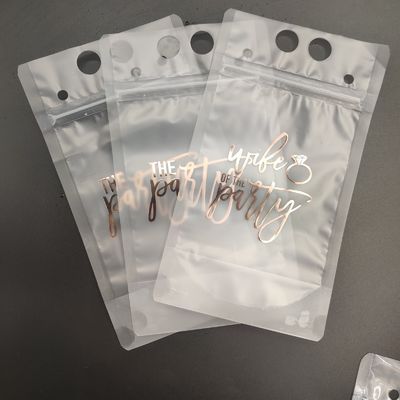 Party Sports Use16OZ drink Liquid Packaging Pouch Dengan Straw Handle