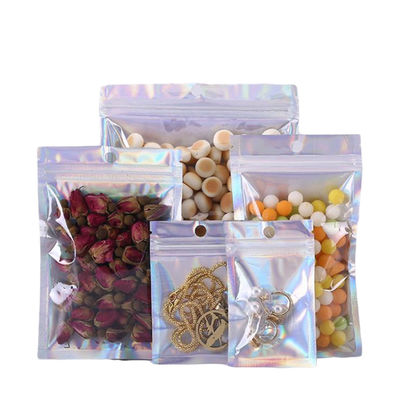 Shiny Holographic Mylar Food Packaging  Bag Pouch Aluminium Foil Metallized