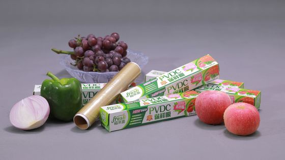 Microwave Oven Food Grade shrink wrap Kemasan Cling Film Transparan 9-12um Tebal