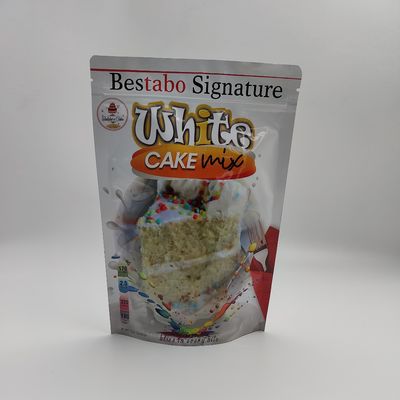 OEM Cake Powder  Aluminium Bag Side Gusset Ditutup Kembali Standing Pouch Foil