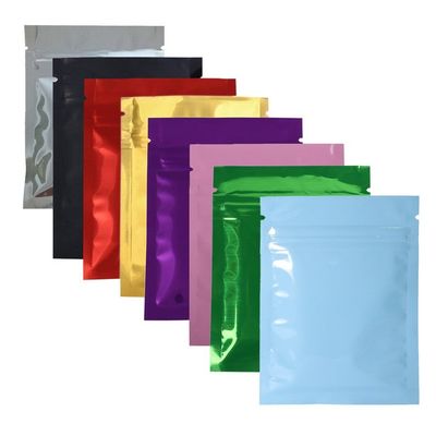 Pencetakan Warna 12 * 18cm Flat Resealable Pouch Bags Aluminium Foil Zip Lock Bag Packaging
