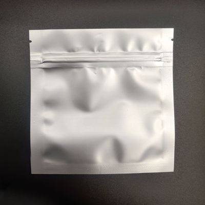 Clear Flat Bottom AL CPP Silver Aluminium Food Packaging Bag Pouch Dengan Zip yang Dapat Ditutup Kembali