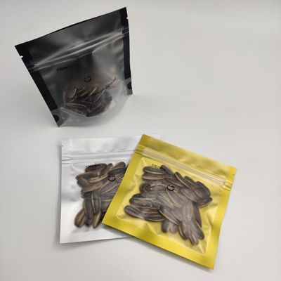 Clear Flat Bottom AL CPP Silver Aluminium Food Packaging Bag Pouch Dengan Zip yang Dapat Ditutup Kembali