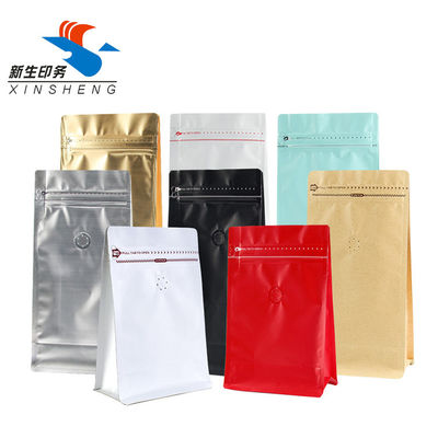 berdiri Aluminium Foil Kraft Paper Packaging Bag pouch Flat Bottom Resealable