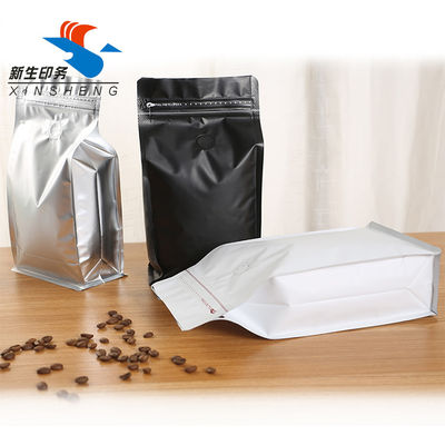 berdiri Aluminium Foil Kraft Paper Packaging Bag pouch Flat Bottom Resealable