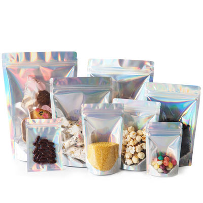 Aluminium Foil Back Zip Lock Stand Up Pouch 20 * 30cm Kemasan Tas Ritsleting Plastik