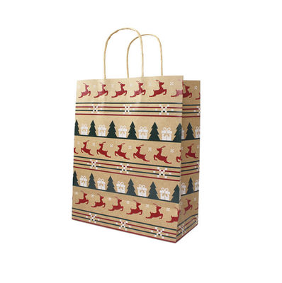Tas Hadiah Kertas Cetak Offset Kustom Dengan Pegangan Biodegradable