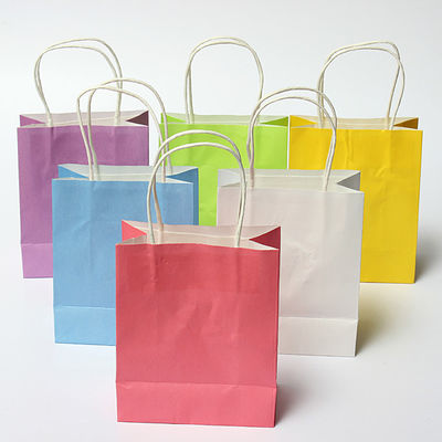 Tas Kertas Daur Ulang Bantalan Kuat Dengan Pegangan Tas Take Out Anniversary Kraft