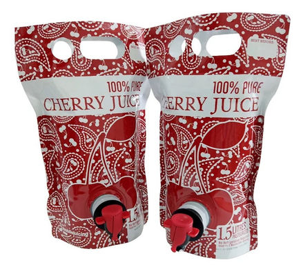 CMYK Vaccum Spouted Stand Up Liquid Packaging Pouches Aluminium Foil Inner