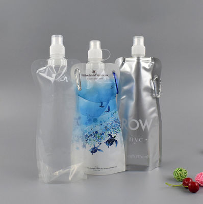 Portable Stand Up drink Liquid Packaging Pouch 800ML dengan Suction Nozzle