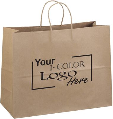FSC Twisted Handle Paper Bags White Brown 30-160gsm Paper Bags Dicetak Dengan Logo