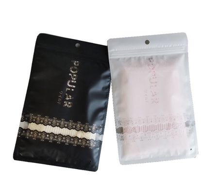 CMYK Kustom Dicetak PE PET tas kunci zip untuk mengemas pakaian 12 * 20cm Dapat digunakan kembali