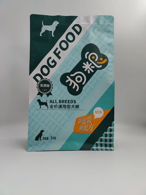 Gravure Printing Aluminium Foil Wet Dog Pet Food Packaging Bag kapasitas 20kg