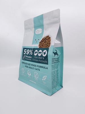 Tas Kemasan Pakan Ternak Finishing Matte 2.5-8 Mil Kemasan Makanan Kucing Tebal