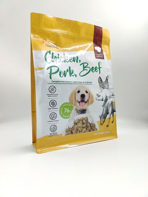 Kelembaban Bukti Metallized Animal Pet Treat Packaging Bag 2.5 Mil-8 Mil Tebal