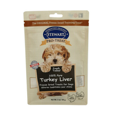 Kustom Gravure Printing Plastic Pet Food Packaging Bags Flat Bottom 100-300 Mikron Tebal