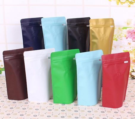 Aluminium Foil 125g Stand Up Coffee Bean Pouch Bags Dengan Valve