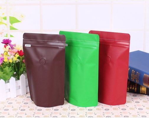 Bukti Kelembaban 50g Stand Up foil Coffee Pouch Packaging Self Sealing Dengan One Way Valve