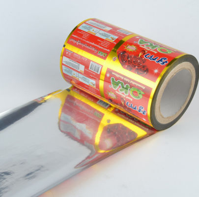 Food Grade Laminated Printed Packaging Rolls 100-300 Mirons Dengan Aluminium Foil Inner