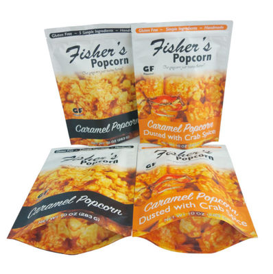 Gravure Printing Popcorn Packaging Pouch 100-300 Mikron Tebal Stand Up Pouch Bags