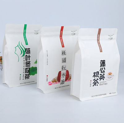 Flexo Printed Stand Up Kraft Paper Packaging Bag Pouches Food Grade 10 ~ 220 Mikron