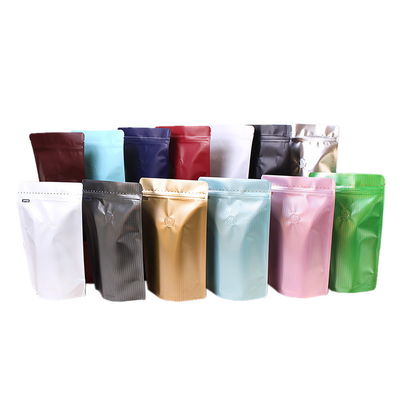 120mic Zipper Lock Coffee Stand Up Pouches Plastik Kemasan Biji Kopi VMPET