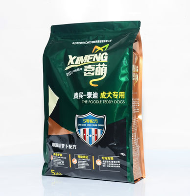 Plastik Anjing Mengobati Tas Kemasan Makanan Hewan Peliharaan Kapasitas 5kg 10kg Dengan Slider Zip Lock