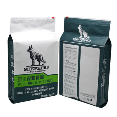 Paket Kantong Makanan Hewan Peliharaan Kucing Plastik Kapasitas 5kg 10kg 15kg Quad Sealed