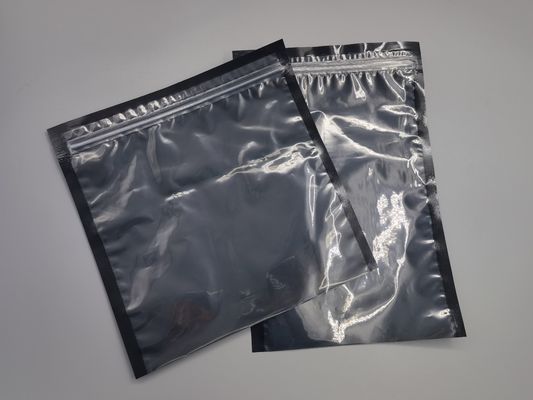 Tas Kemasan Vakum Cetak Kedap Udara 3 Sisi Menampilkan Zip Geser
