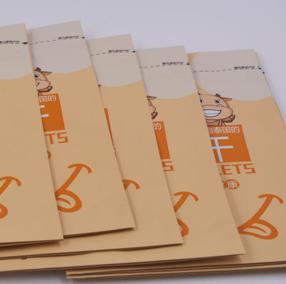Makanan Ringan Buah Kering popcorn Kraft Paper Packaging Bag ODM 130x200 + 70mm