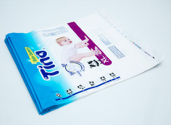 LDPE Popok Sanitary Napkin Kantong Plastik Cetak Kustom Kemasan ISO dengan Patch Handle