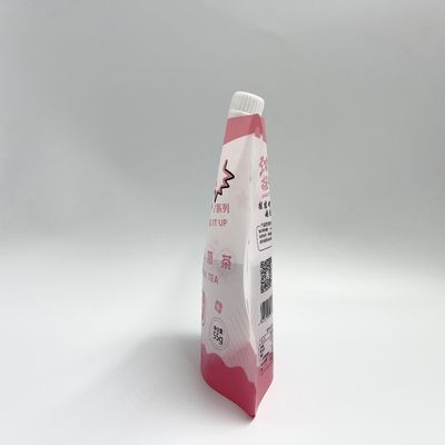 CMYK 4 Layer PE Kantong Jus Kustom Kantong Cairan Plastik Dengan Nozzle