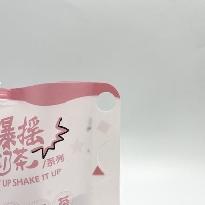 CMYK 4 Layer PE Kantong Jus Kustom Kantong Cairan Plastik Dengan Nozzle