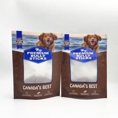 Side Gusset Aluminium Foil Inner Custom Dog Treats Stand Up Blue Zipper Lock Bag