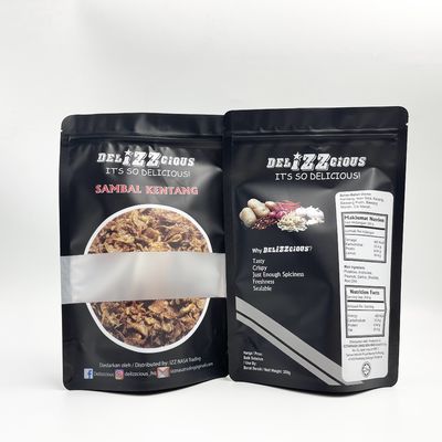 Tas Kemasan Makanan Tahan Air Aluminium Foil Dengan Jendela Bening