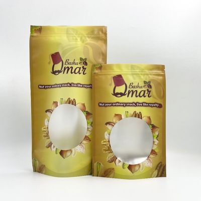 500g Kapasitas Laminated Matt Finish Zipper Coffee Bags With Valve