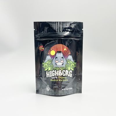 Cetak Kustom CBD Buds Aluminium Foil Stand Up Pouch 160mic 320mic