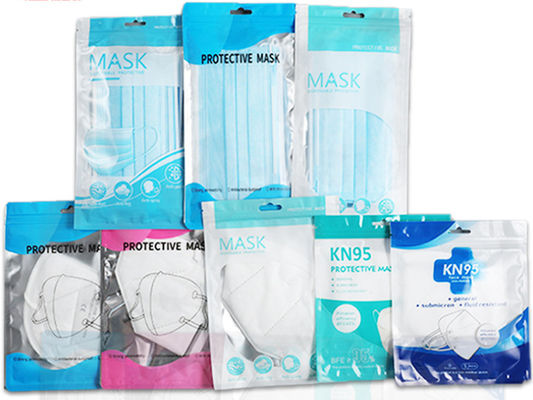 Jelas Masker Wajah Sekali Pakai Kantong Ritsleting Plastik Dapat Digunakan Kembali