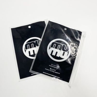 Tas Kemasan Plastik Sarung Tangan Polyethylene PE Hitam Dengan Ritsleting Tab Tarik