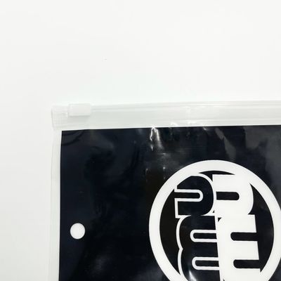 Tas Kemasan Plastik Sarung Tangan Polyethylene PE Hitam Dengan Ritsleting Tab Tarik