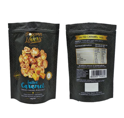 Kemasan Makanan Matte Aluminium Foil Bag VMPET Popcorn Plastic Bag